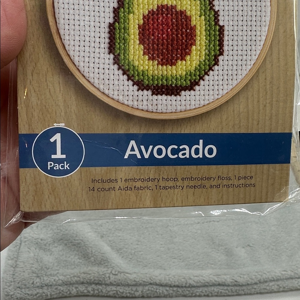 Leisure Arts Mini Maker Cross Stitch Kit with Avocado Design - Picture 2 of 5